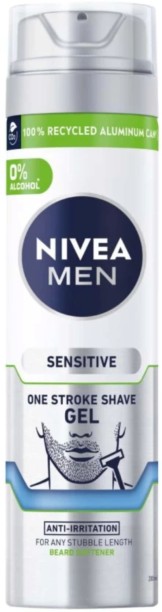 Nivea Sensitive One Stroke Shaving Gel Bottle for  Men