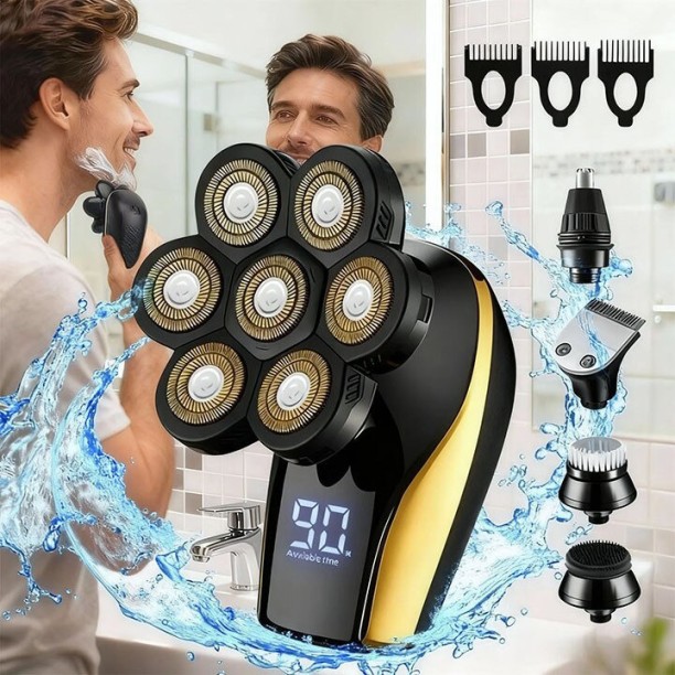 Bloo Electric razor, wet shaving, 360-degree automatic rotating blade adjustment, stainless steel foil Men