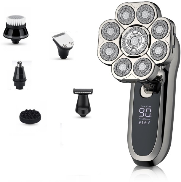 marevic 9 Floating Heads Detachable Head Shavers,6 in 1 Electric Razor IPX6 Waterproof for Bald Men Men