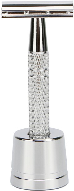 ALANES Reusable Metal Double Edge Safety Razor with Stand Men