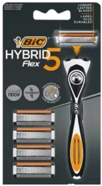 Bic Flex 5 Hybrid Men's Disposable Razors Blister Cartridges 1 + 4 Pack Men