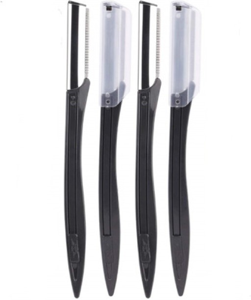 Innolife Eyebrow Razor - 4 Pack Eyebrow Facial Hair Remover Trimmer - Dermaplaning - Black Men & Women