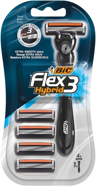 BIC Flex 3 Hybrid Men's Razors - 1 handle and 4 heads Men