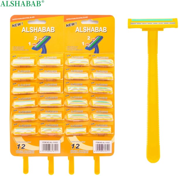 ALSHABAB Plastic Handle Twin Blade Shaving Razor Men