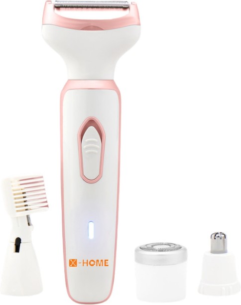 X-HOME Ladies Multi-Use Electric Razor Rechargeable With 4 Detachable Heads Women