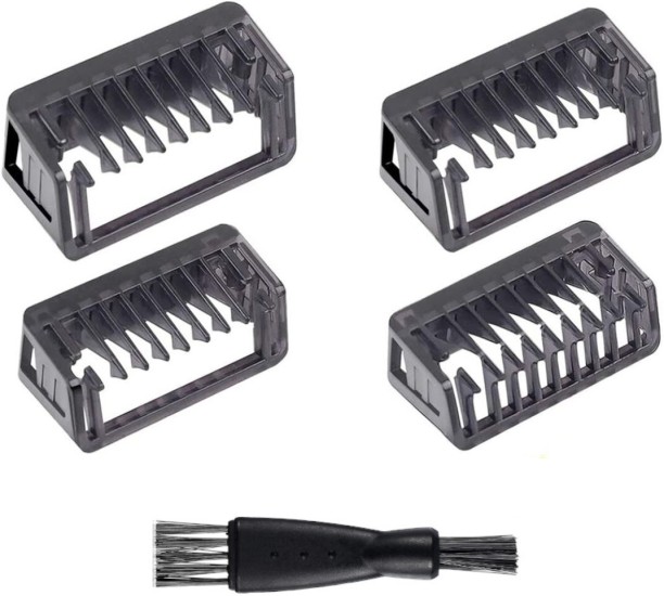 The Great Living Co Stubble Combs Compatible with OneBlade - Guide Combs 1/2/3/5 mm + Double Sided Razor cleaning Brush Men