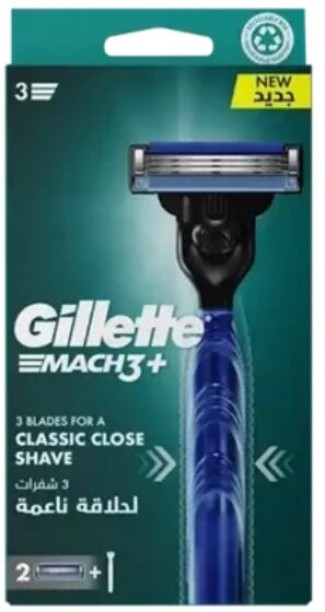 Gillette MACH3 Blade Refill with Handle 3 Piece Men & Women