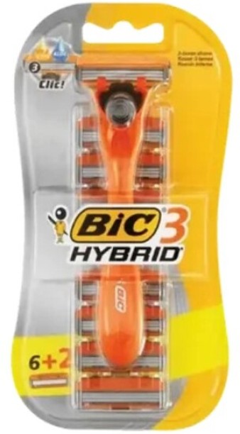Bic 3 Hybrid Shaver & Cartridges 9 Piece Men & Women
