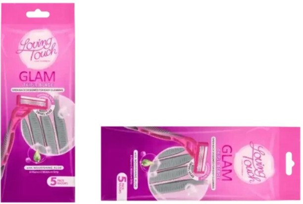 Loving Touch Glam Triple Blade Disposable Razors Men & Women