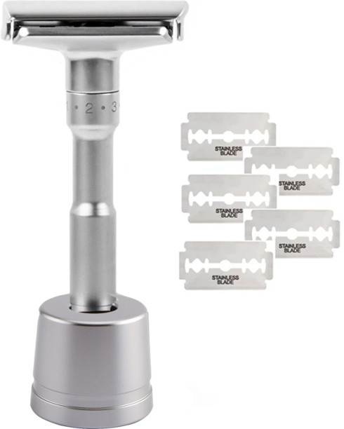 ALANES Adjustable Double Edge Classic Men Manual Safety Razor With Base Men