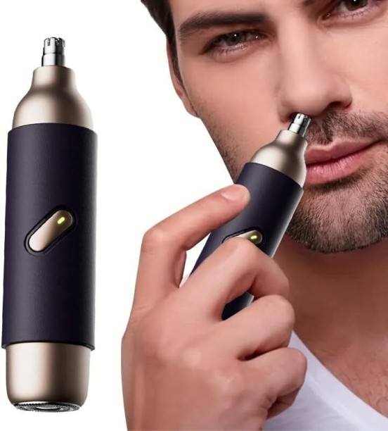Solala Electric nose hair trimmer, USB rechargeable trimmer, suitable for nose and ear hair, 2-in-1 electric multifunctional hair remover, eyebrow and facial hair removal device for women and men (Black) Men