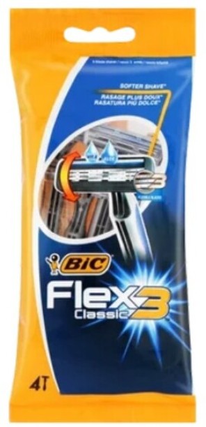 Bic Flex 3 Men's Disposable Razors Pouch 4 Pack Men