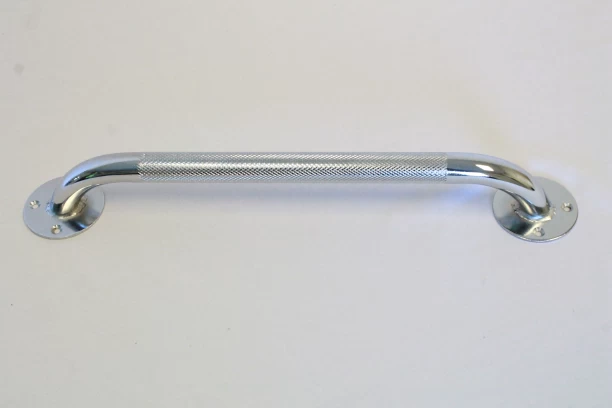 Winfar Grab Rail, Knurled, Chrome 16" (40cm) Grab Bar