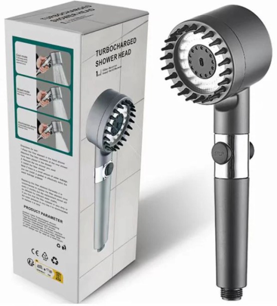 Turbo Charged Shower Head Handheld Shower Head