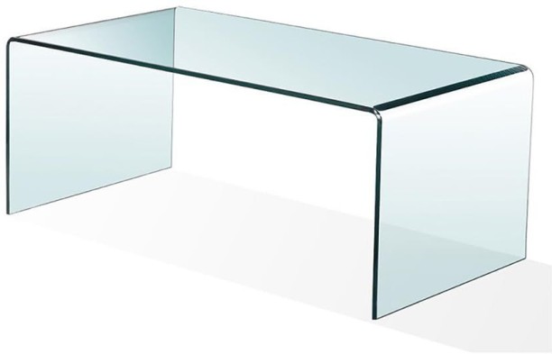 Werdafurn Modern Tempered Glass Coffee Table 120 x 60cm Glass End Table