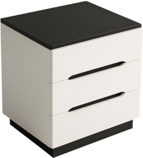 Innolife Pedestal Nightstand with Drawers - Stylish Bedside Table with Storage Engineered Wood Bedside Table