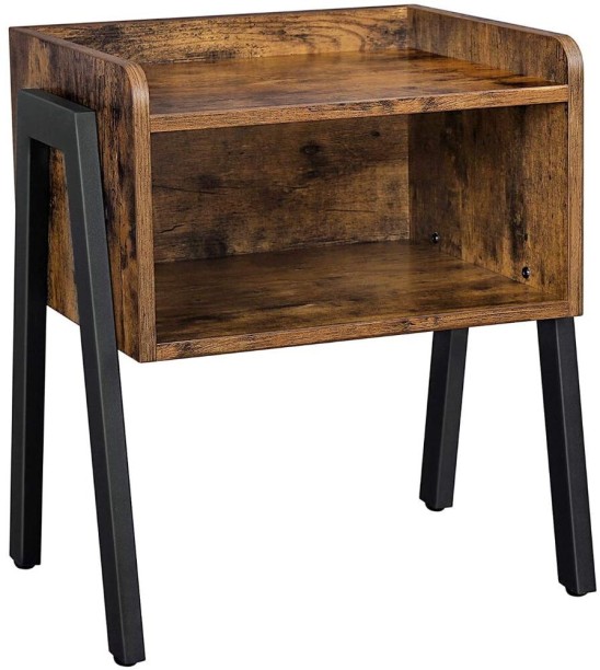 Bragg Rio Rustic Bedside Table, Engineered Wood Bedside Table