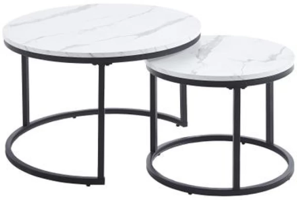 SA TRADE Round Coffee Table Steel Side Table
