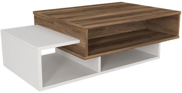 Decorum & Co Hudson Two-Tone Coffee Table Engineered Wood Side Table