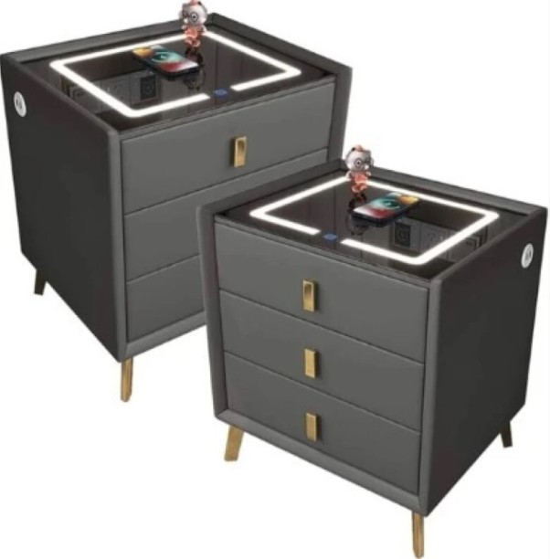 Premium Set Of 2 Solid Wood Bedside Table