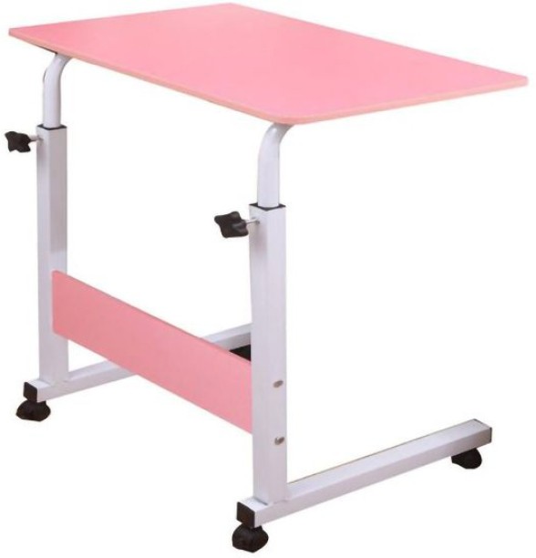 jozi trade Adjustable Height Mobile Computer Desk Table & Beside Table Stand Steel Side Table