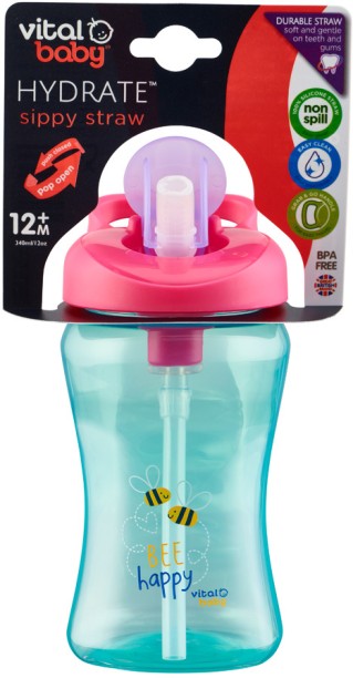 Vital Baby Hydrate Sippy Straw Cup