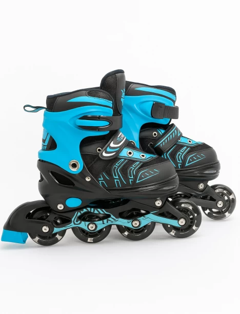 generic Adjustable Inline Skates – Light-Up Wheels, Indoor/Outdoor Shoe Skates - Size 0 Euro