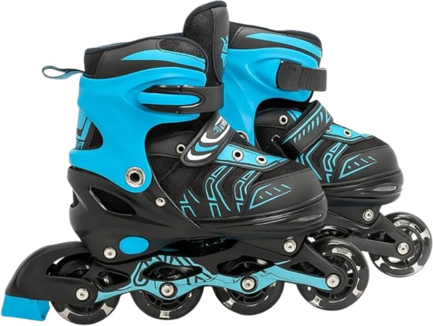 generic Kids Roller Skates – Glow Wheels, Size Adjustable Shoe Skates - Size 0 Euro