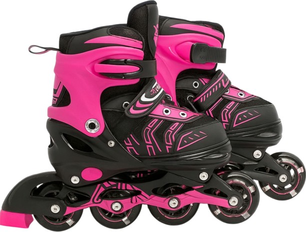 generic Kids Roller Skates – Glow Wheels, Size Adjustable Shoe Skates - Size 0 Euro