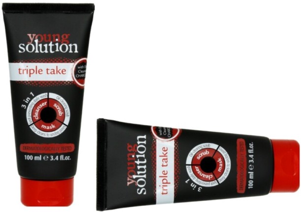 Young Solution Triple Take 3-In-1 Cleanser, Scrub, Mask -with purifying charcoal