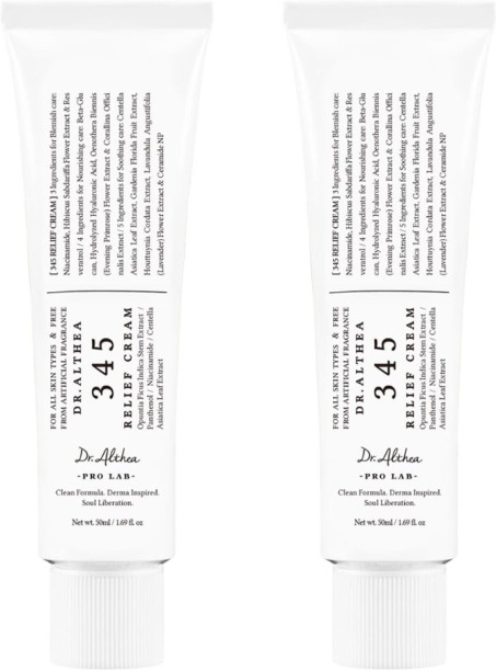 Dr.Althea 345 Relief Cream Daily Face Moisturizer for Blemish and Soothing Care 50ml 2PCS
