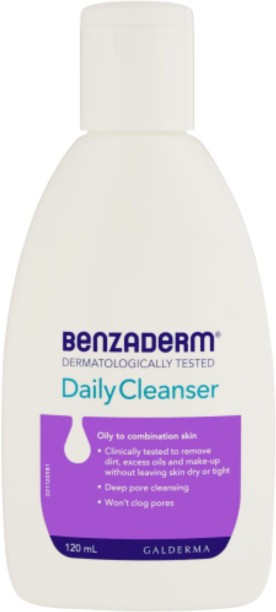 Benzaderm Daily Cleanser 120ml Face Wash