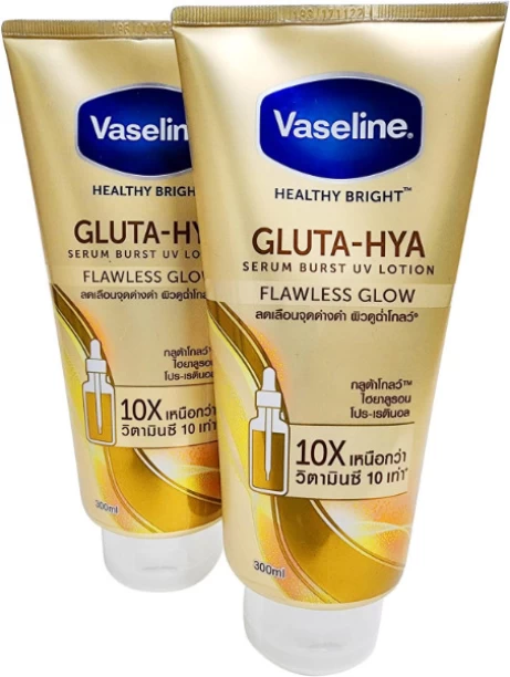 Vaseline Gluta-HYA Serum burst UV lotion flawless glow