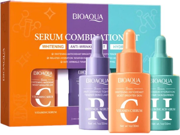 BIOAQUA Serum Combination Set - ( Whitening-Anti-Wrinkle-Hydrate )