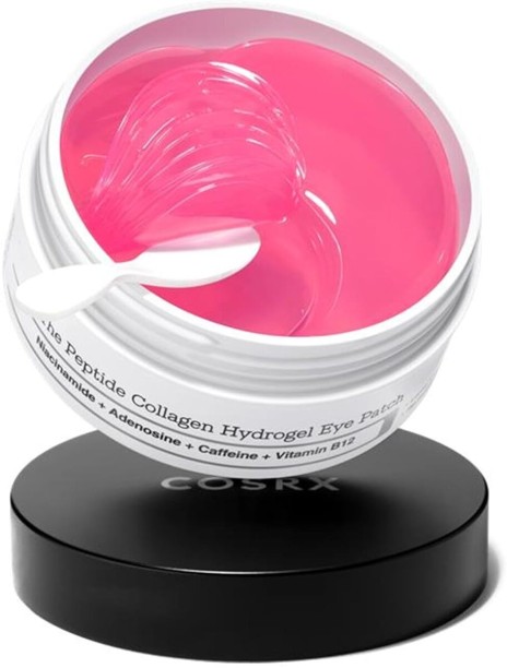 RAR Pink Peptides Collagen Hydrogel Eye Patch for Puffy Eyes and Dark Circles, Under Eye Mask, 60 Under Eye Patches, Korean Skin Care - Stocking stuffers for women