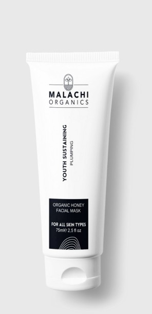 Malachi Organics Youth Plumping Organic Honey – Recommended for dry, aging, or tired skin, providing deep hydration, nourishment, and natural plumping effects.