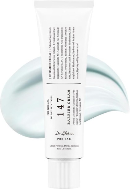 Dr.Althea Barrier Cream 50ml Deep Hydrating Vegan Skincare with Hyaluronic Acid and Ceramides
