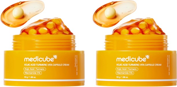 Medicube Capsule Cream for Uneven Skin Tone Tone Renewal Radiance Care Gel Cream with Kojic Acid and Turmeric 1.87ml