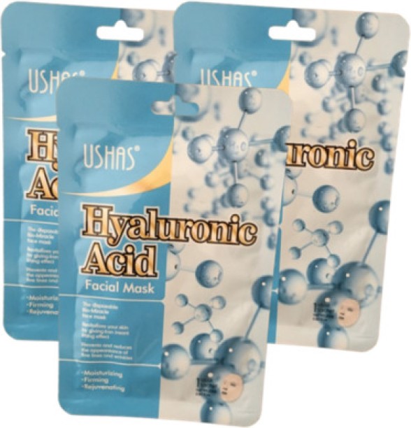USHAS Hyaluronic Acid Face Mask Sheet - 3 Pieces