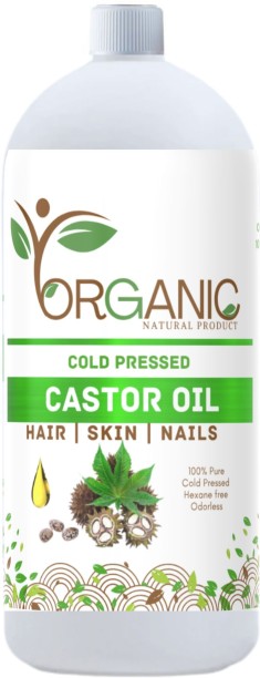 Organic Natural Cold Pressed Castor Oil 1litre for Hair, Skin, Face, Eyelashes & Body Care