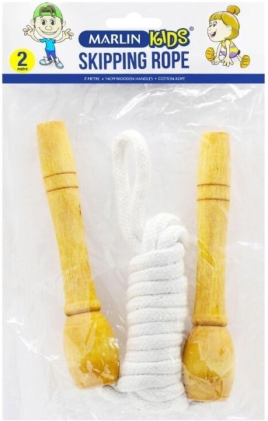 Amity Consulting Group Marlin Kids Skipping Rope with Wooden Handles Kids Skipping Rope