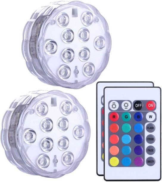 ELCTRO WORLD Arna 2 Piece Remote Control Waterproof Submersible LED Light