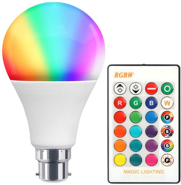 RGBW- Magic Lighting LED - White and Colour Changing RGB Light Bulb - Bayonet Ceiling Lamp