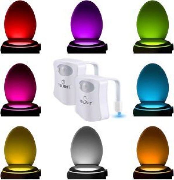 Hanging Toilet Night Lamp, Motion Activated LED Bathroom Night Light with 16 Colors PA-62 Motion Sensor Light