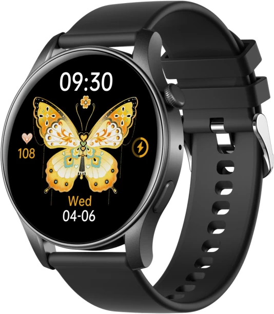 BezosMax KC88 Smart Watch for Android/iPhone, KC88 Smartwatch Fitness AI Assistant Sport Tracker - Milanese Black Smartwatch