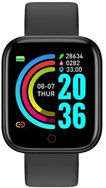 FocusFit Y68 1.3Inch Screen Fitness Tracker With Silicone Strap Smartwatch