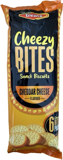 Treats Cheezy Bites Snack Biscuits- Cheddar Cheese Flavour- 18 Mini Bags 30g each