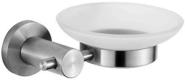 Fortis Stainless Steel Glass Soap Dish Health & Beauty - Bath Care & Fragrances Wall Mountable Soap Case For  Adults