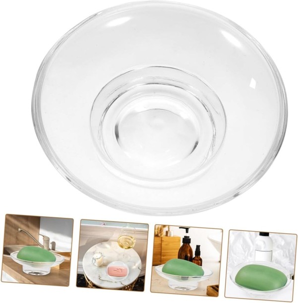Glass Soap Dish 2332 Household - Housekeeping & Laundry Soap Case For  Adults