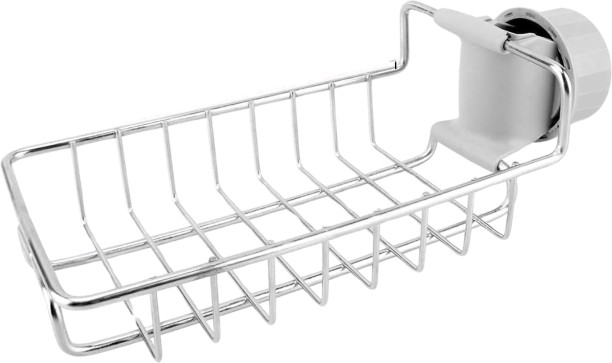 Generic KITCHENARANA Stainless Steel Kitchen Sink Caddy Storage Organizer Household - Housekeeping & Laundry Soap Case For  Adults